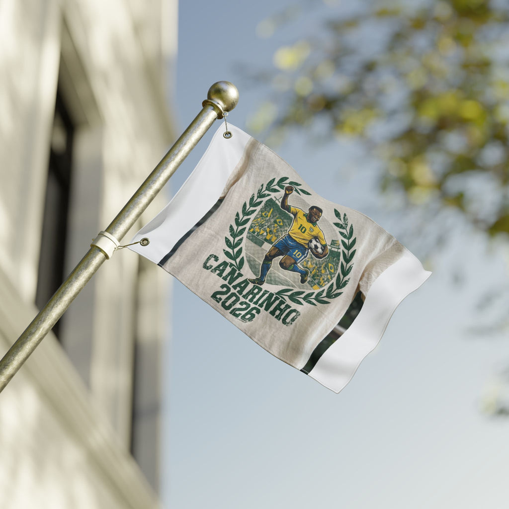 Canarinho 2026 Soccer Flag — Double-Sided Brazil Football Banner